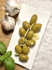 Green Olives with garlic and  basil  250g  (3)