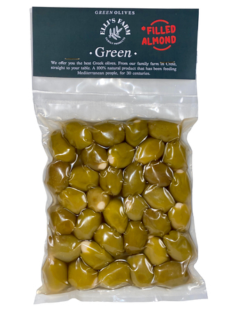Green Olives with almond 250g  (1)